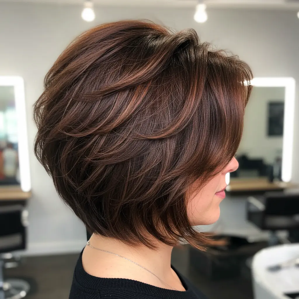 #17 Short Graduated Brunette Hair