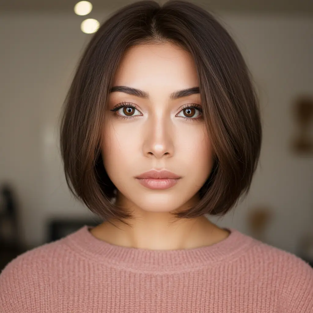 #17 Soft Mushroom Brown Bob Cut