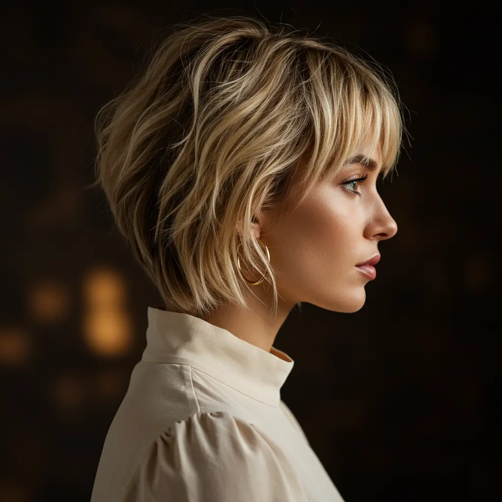 #18 Tousled One-Length Cut