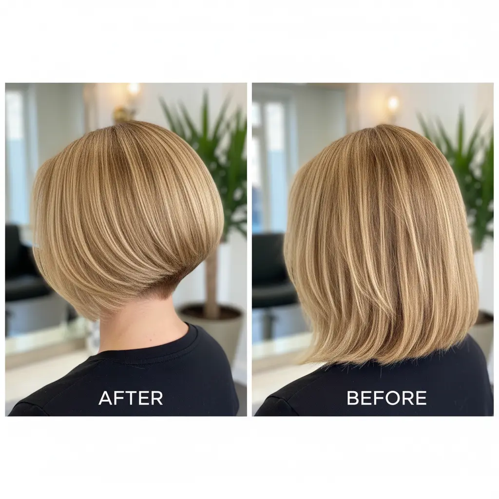 #18 Blonde Inverted Bob with Tapered Layers