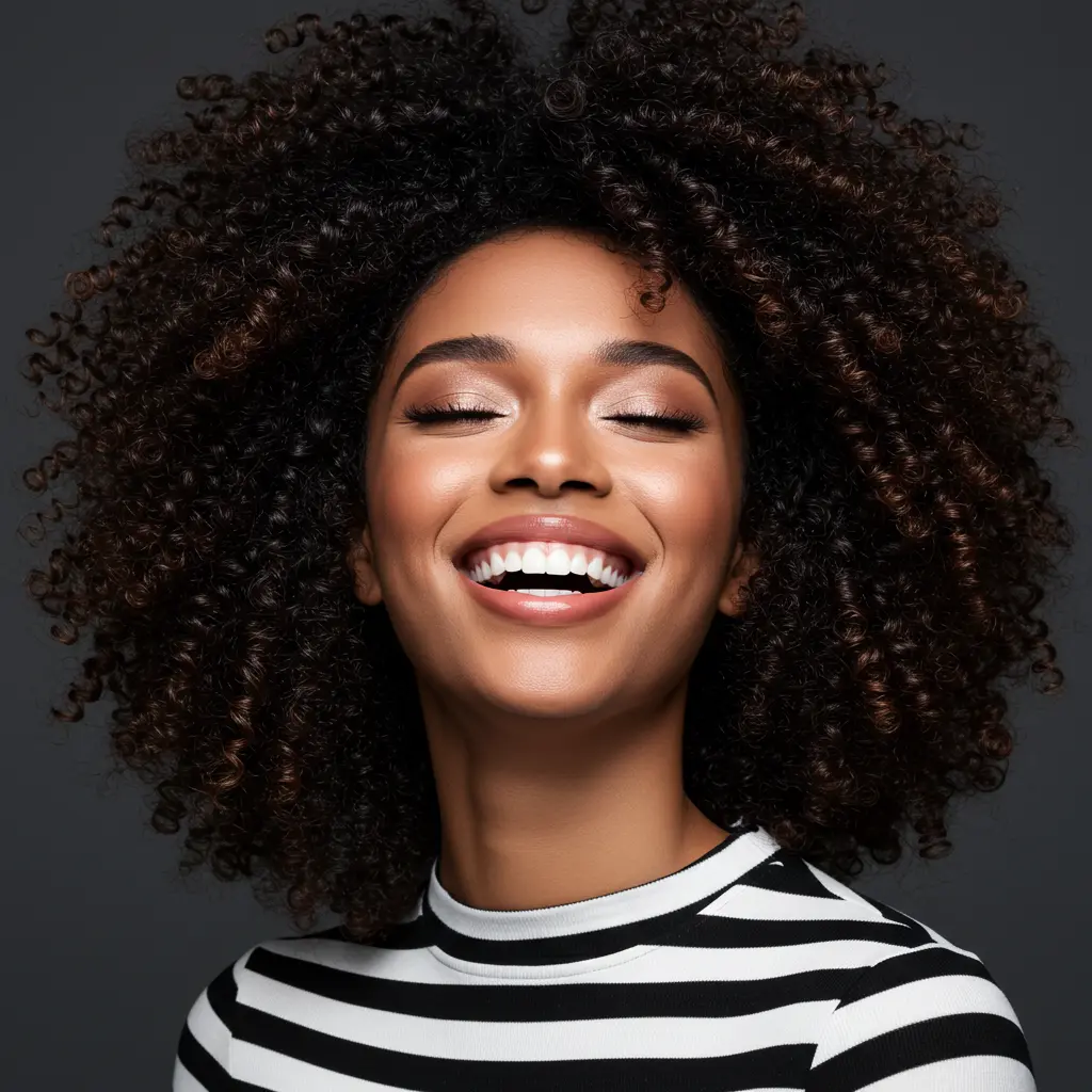 #19 Naturally Full Curly Bob