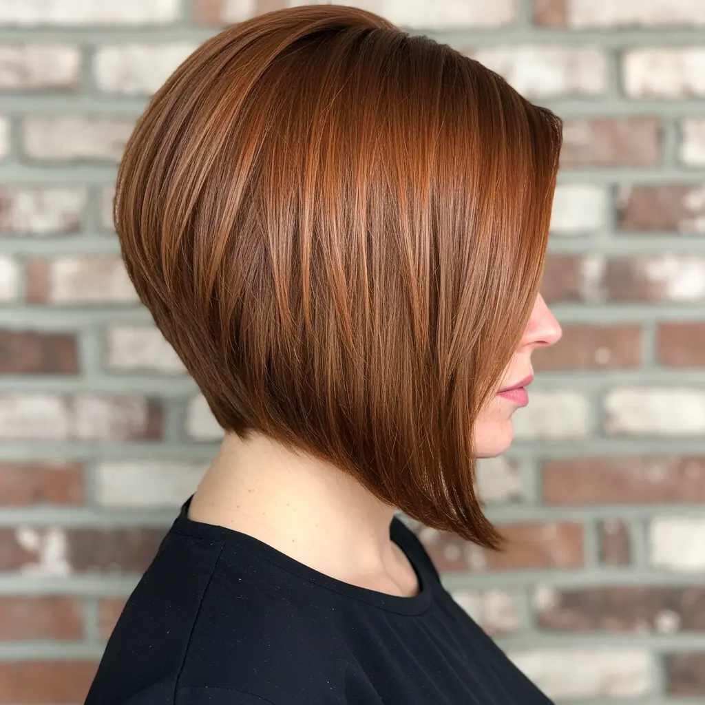 #2 Short Graduated Bob with a Center Part