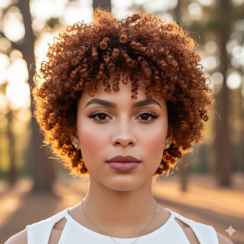 #2 Ear-Length Cut with Curly Side Bangs
