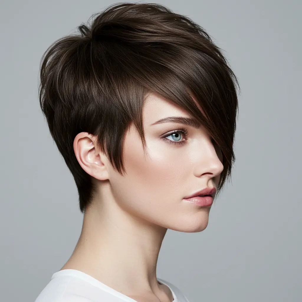 #26 Short Pixie Cut with Side Bangs