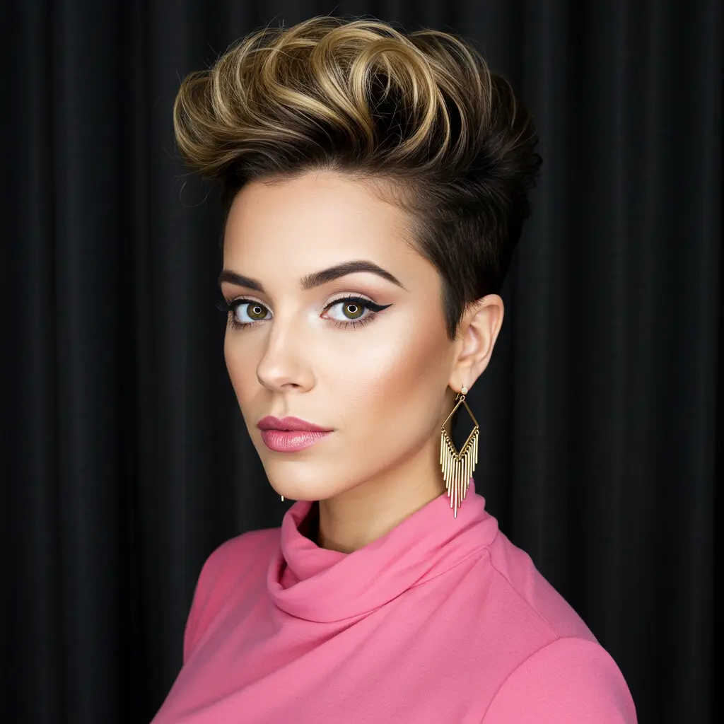 #4 Undercut Pixie with Brushed-Up Messy Style