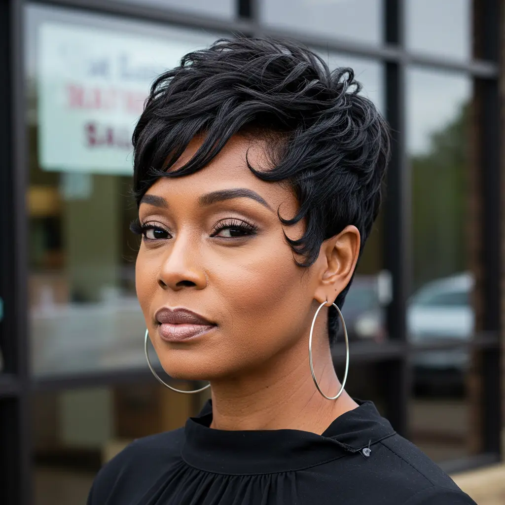 #4 Weave with Shaved Sides for Natural Hair