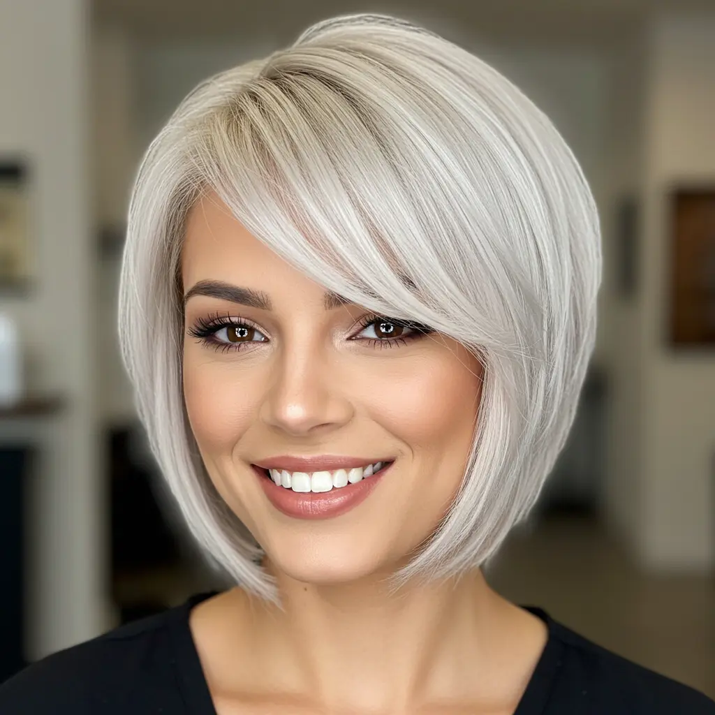 #4 Short Hair with Bangs to the Side