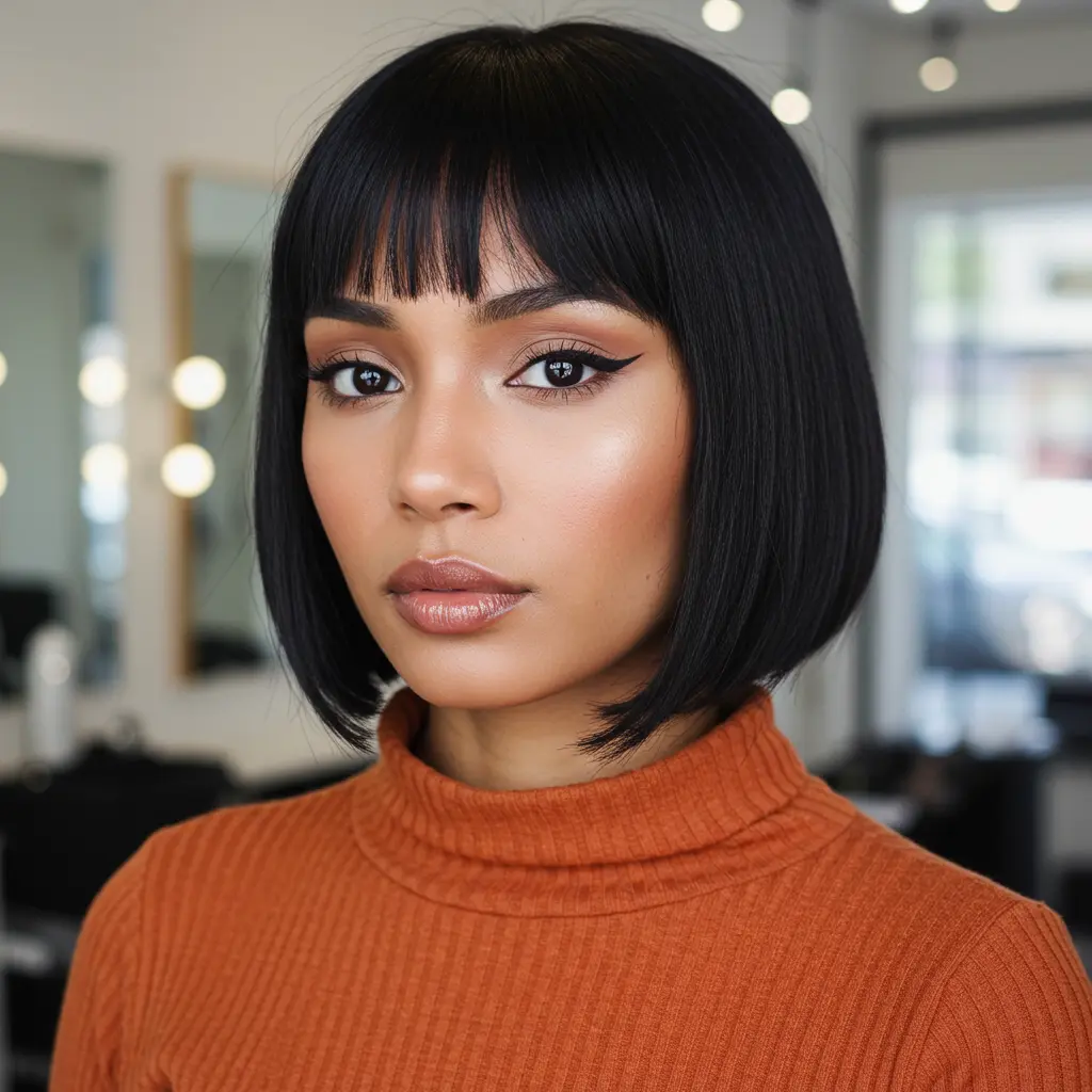 #6 Classic French Bob with Micro Fringe