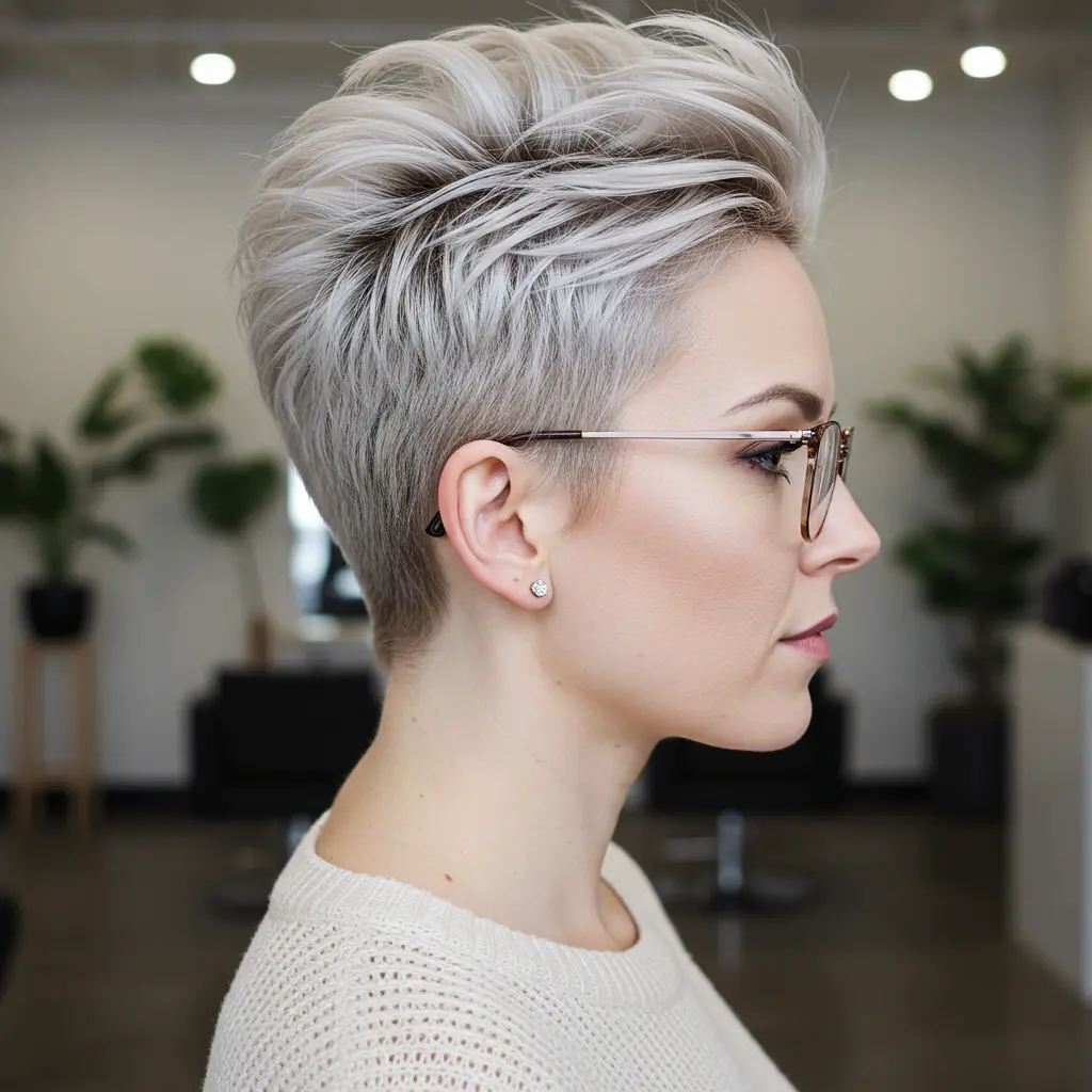 #6 Slicked Back Layered Hair for Women