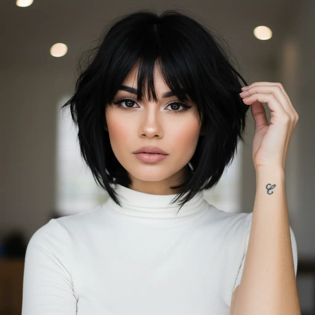 #6 Short Cut with Curtain Fringe