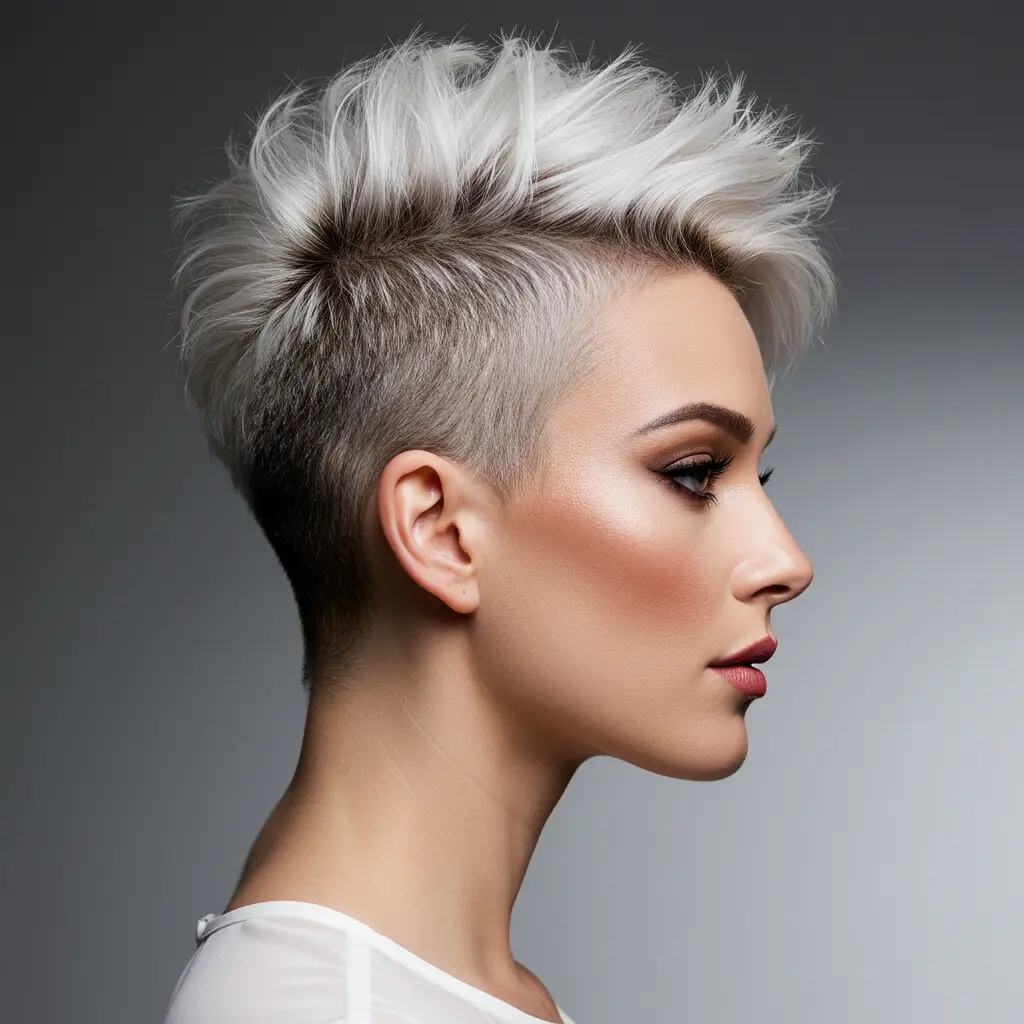 #7 Icy Blonde Pixie with Spikes