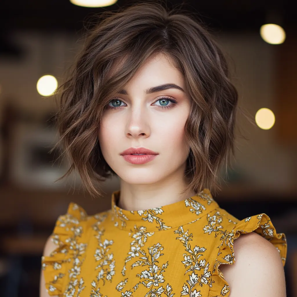 #7 Textured Layered Bob with Soft Angles