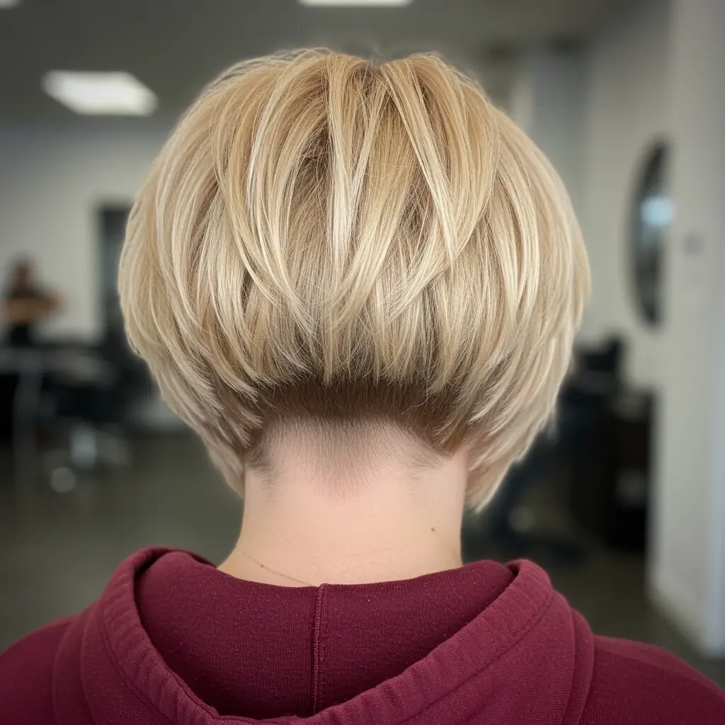 #9 Undercut Bob with a Tapered Nape