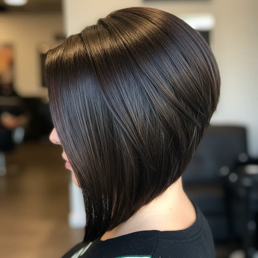 #9 Graduated Chocolate Brown Bob Hairstyle