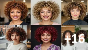 16 Short Curly Hair with Bangs Looks to Copy Now