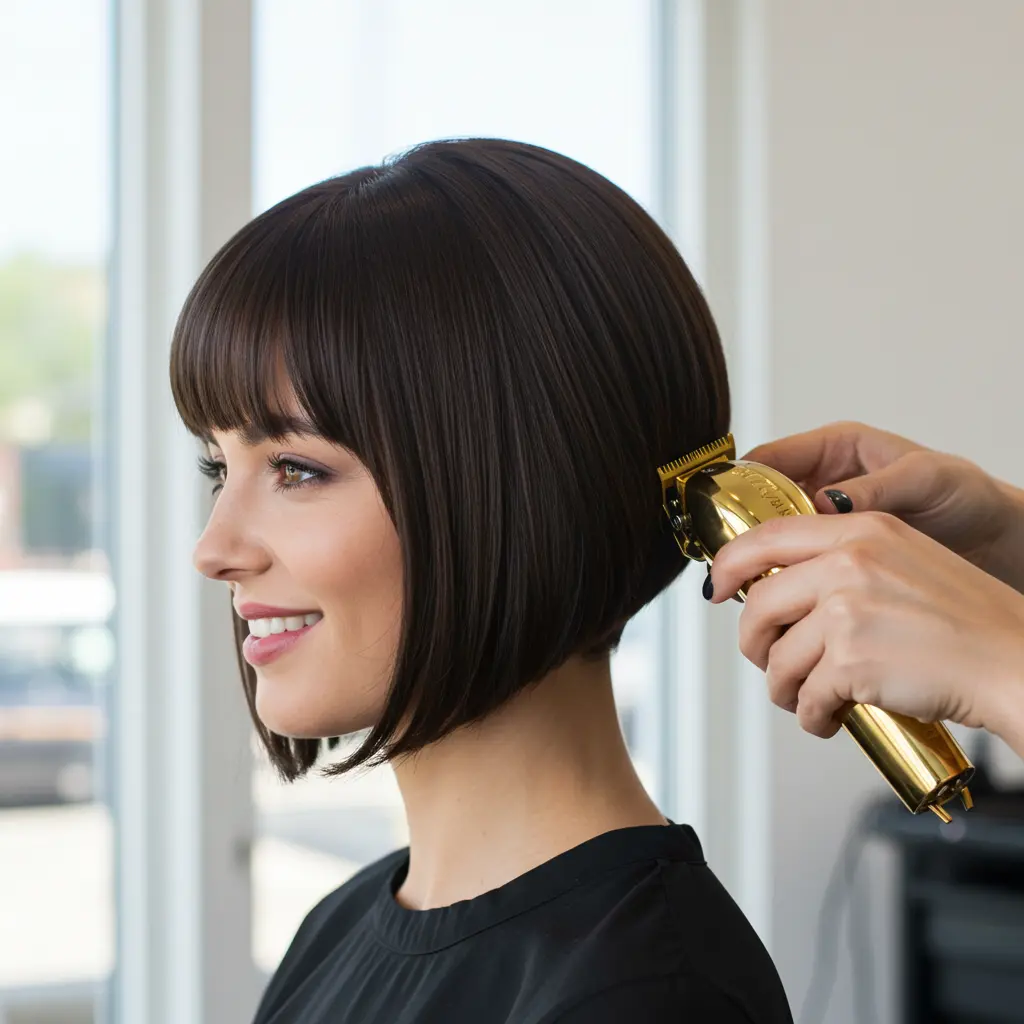 #1 Straight Short Bob with Bangs