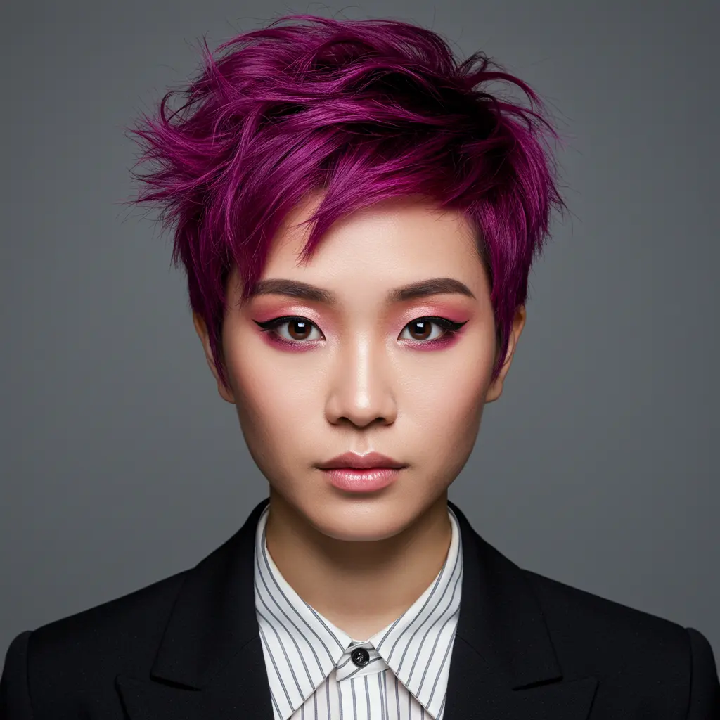 #1 Vibrant Short Messy Pixie
