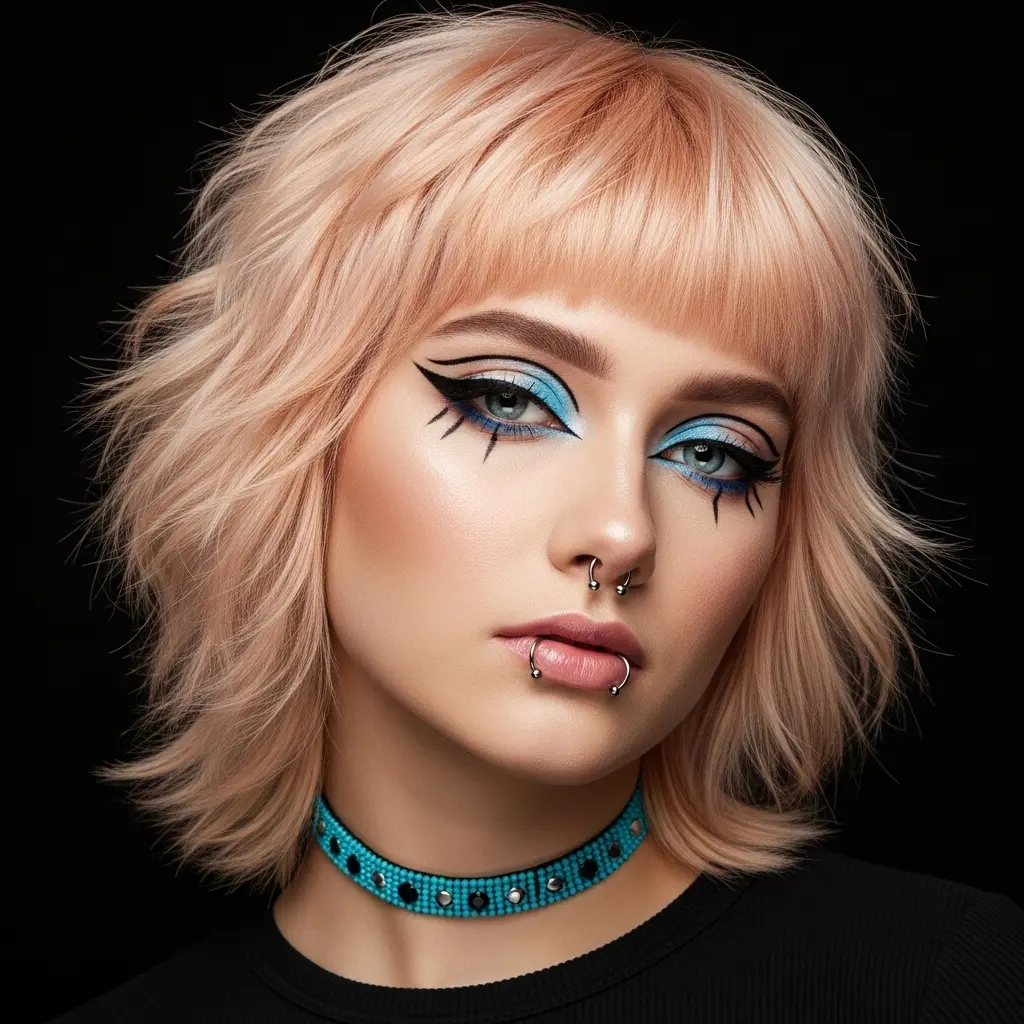 #10 Edgy Short Wolf with Curtain Bangs