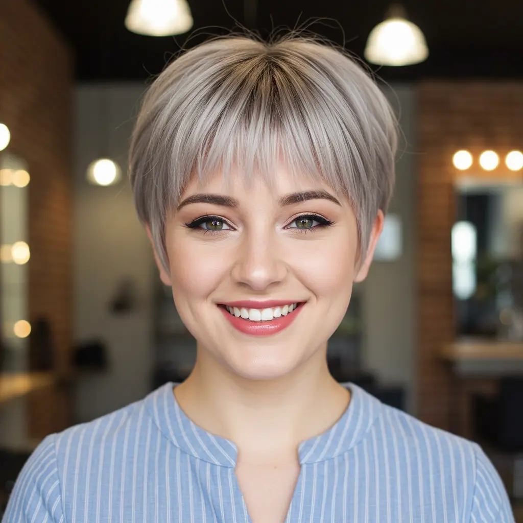 #11 Classic Neat Pixie with Rounded Fringe