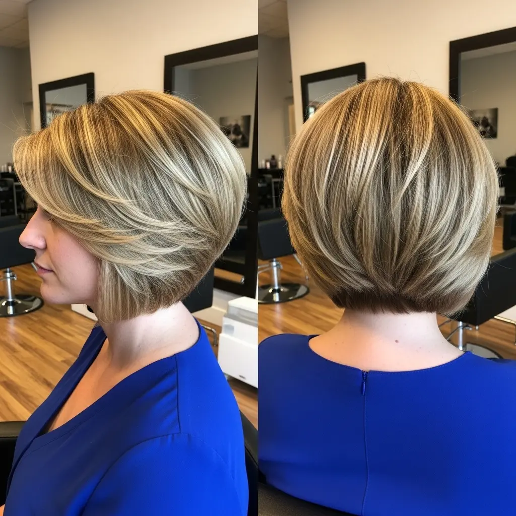 #13 Blonde Chic Bob with Layers