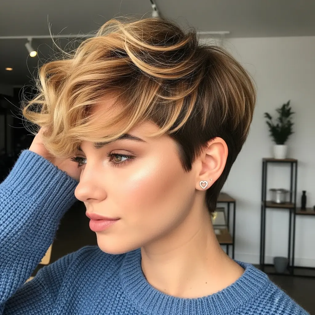 #13 Short Pixie with Ombre Highlights