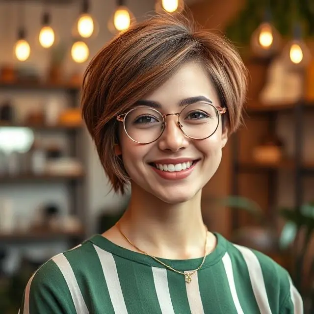 #13 Layered Side Fringe Pixie