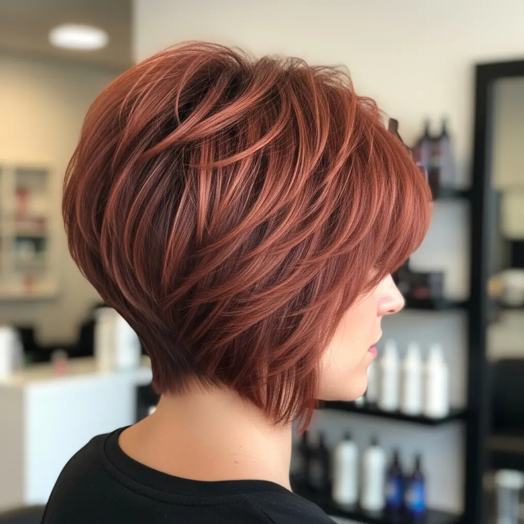 #13 Reddish Brown Long Pixie