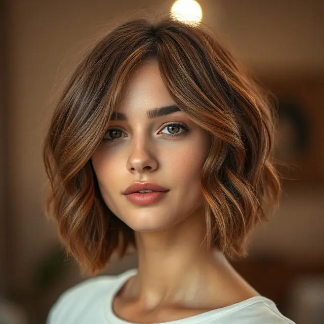 #14 Textured and Side-Parted Bob
