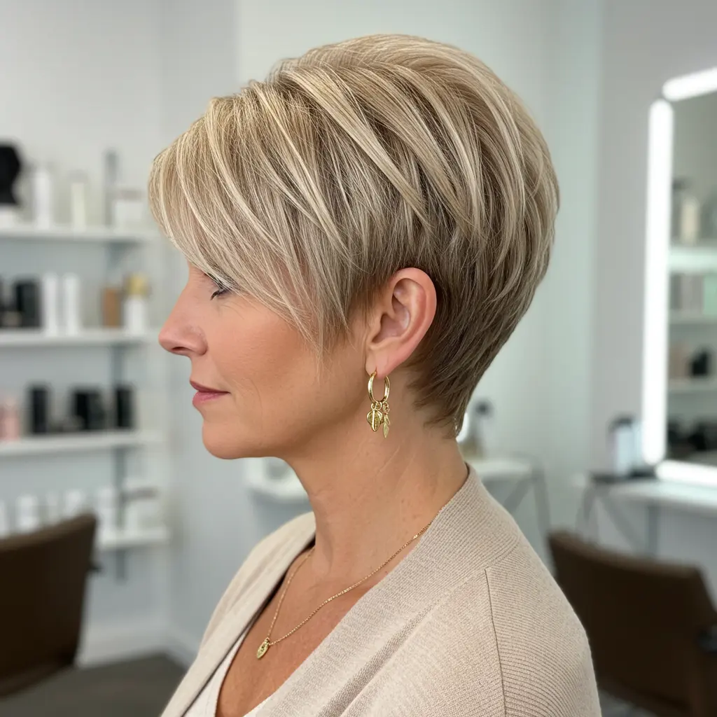#15 Short Angled Cut with Side Bangs