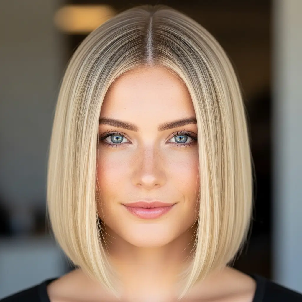 #15 Rooted Bob with Highlights