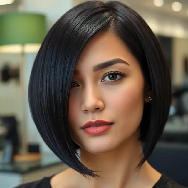 #15 Short Inverted Asymmetrical Bob