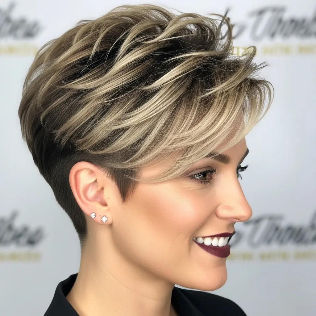 #18 Undercut Pixie with Highlights