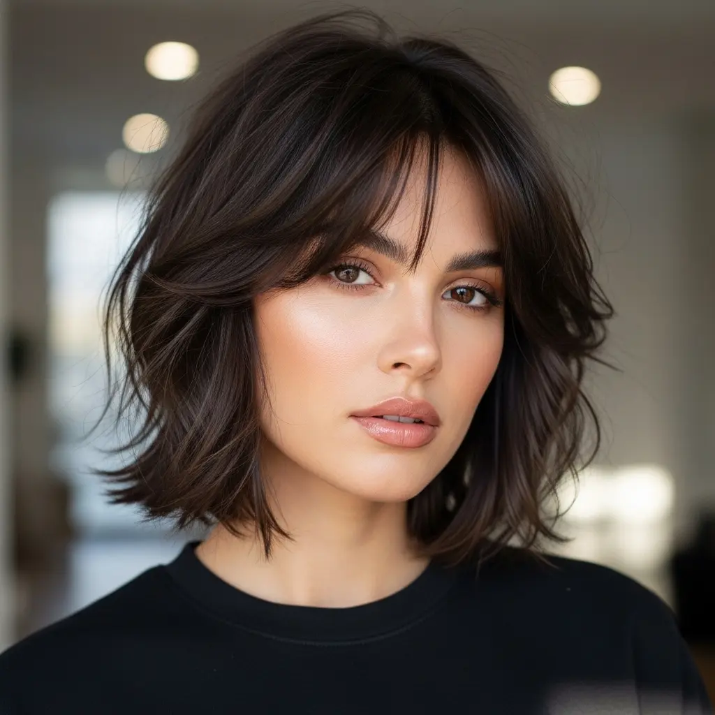 #2 Short Wolf Cut with French Bangs