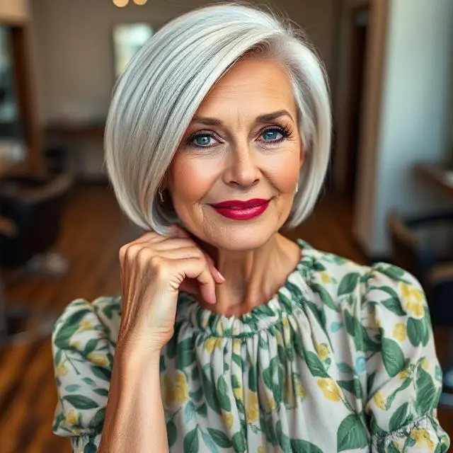 #20 White Bob for Older Ladies