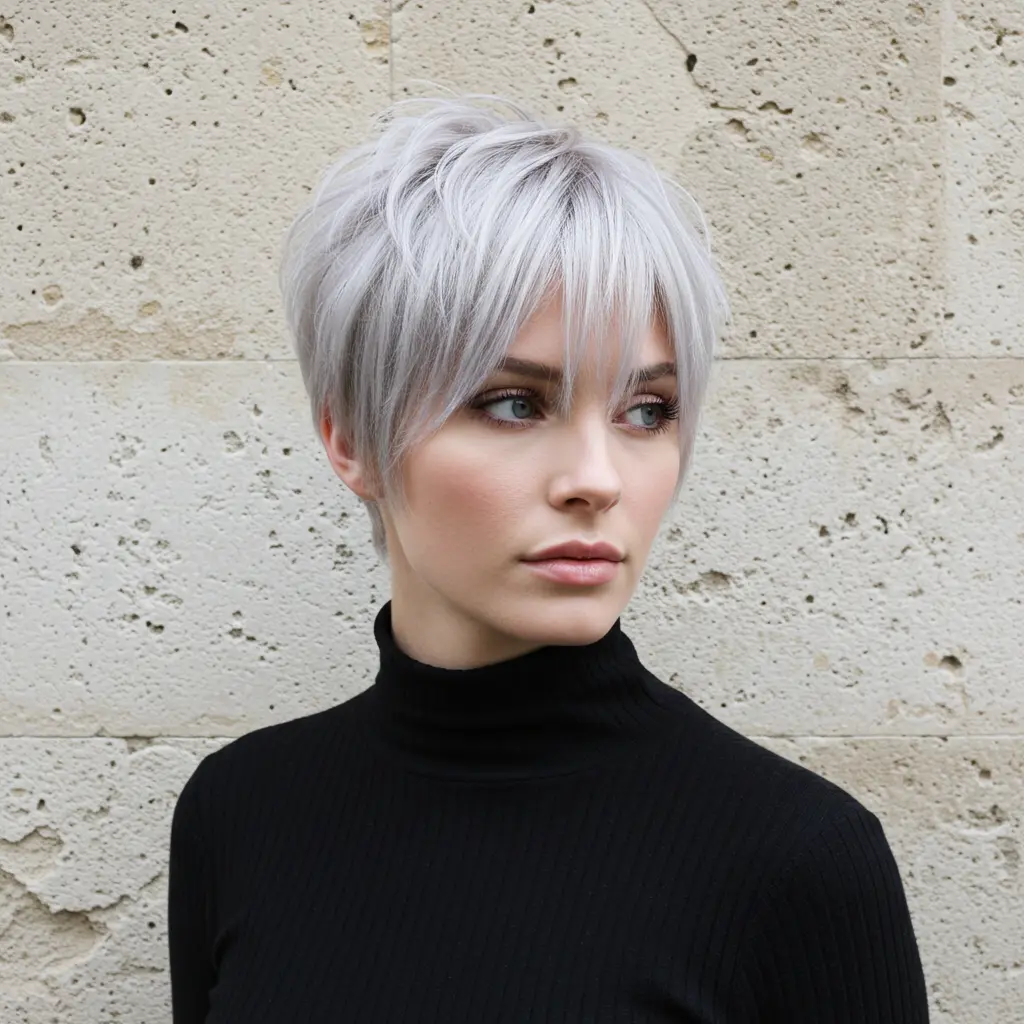 #21 Long Full Fringe on a Pixie