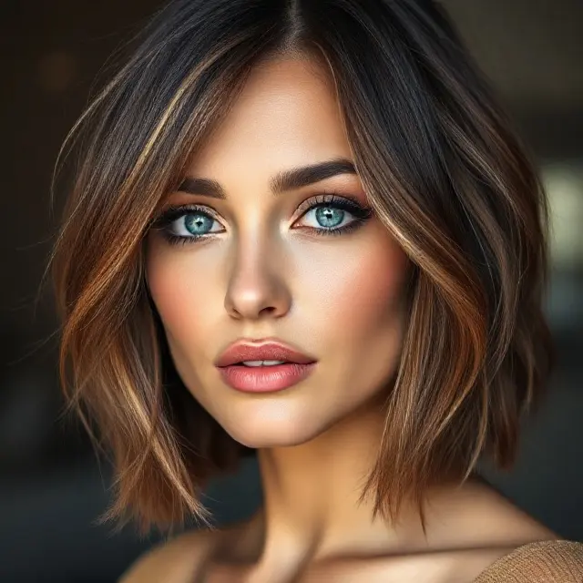 #3 Tousled Bob with Blunt Ends