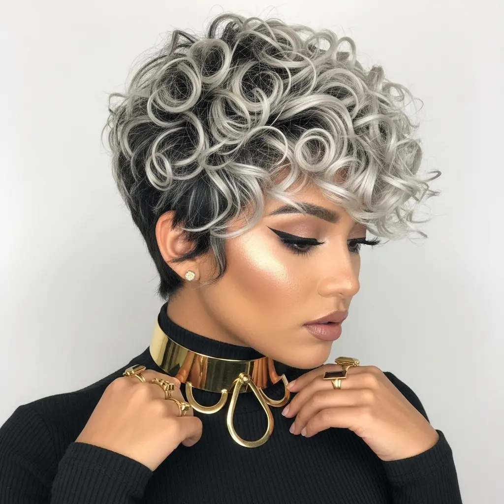 #4 Stylish Loose Curly Pixie Hair