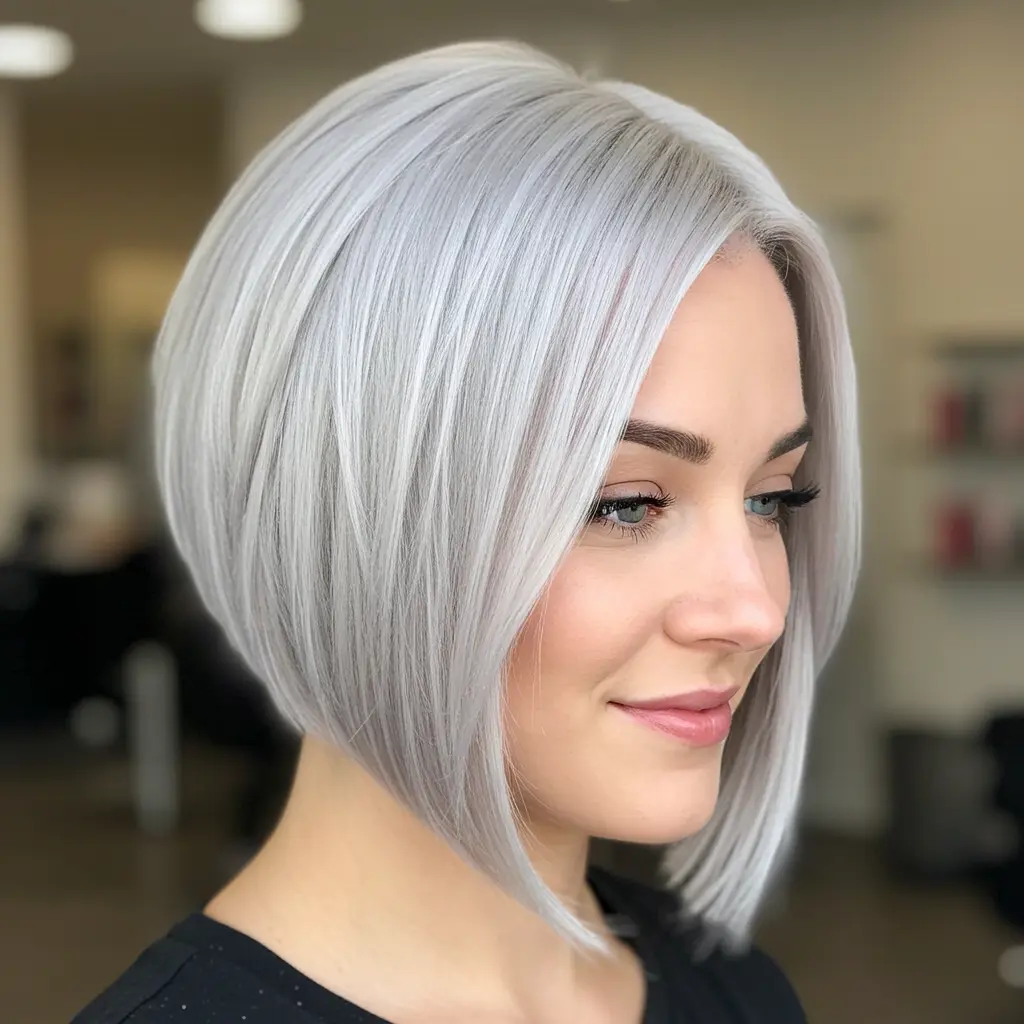 #4 Silver Inverted Medium Bob