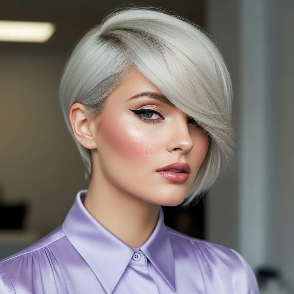 #4 Side-Swept Blonde Edge