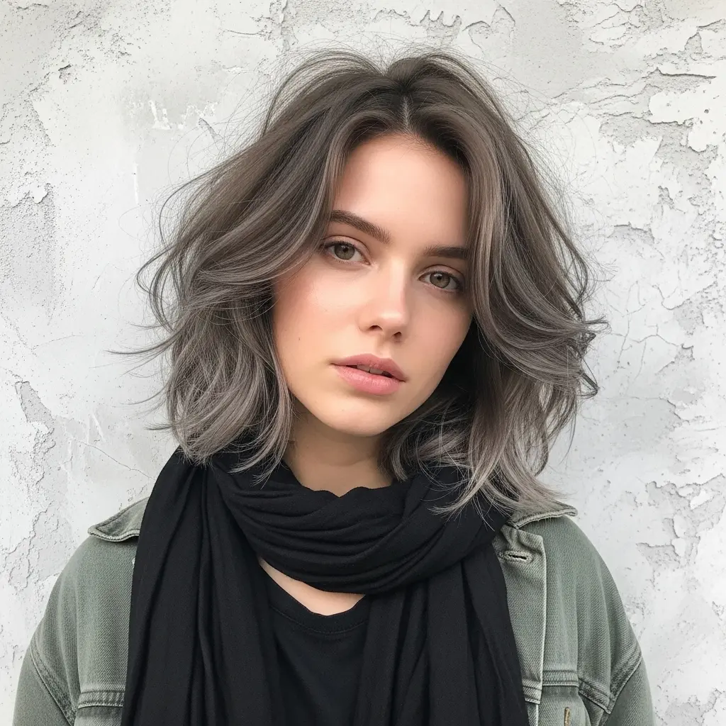 #5 Tousled Elegance in a Medium-Short Wolf