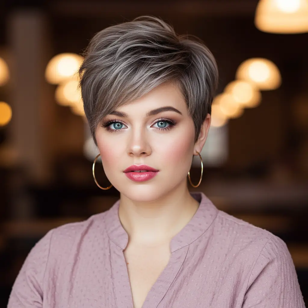 #5 Ash Brown Feathered Taper Pixie