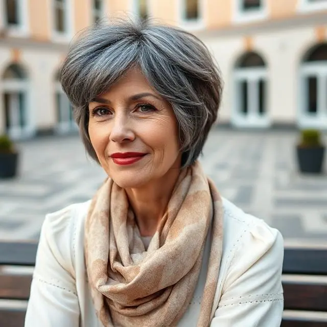 #5 Graphite Fringe Bob