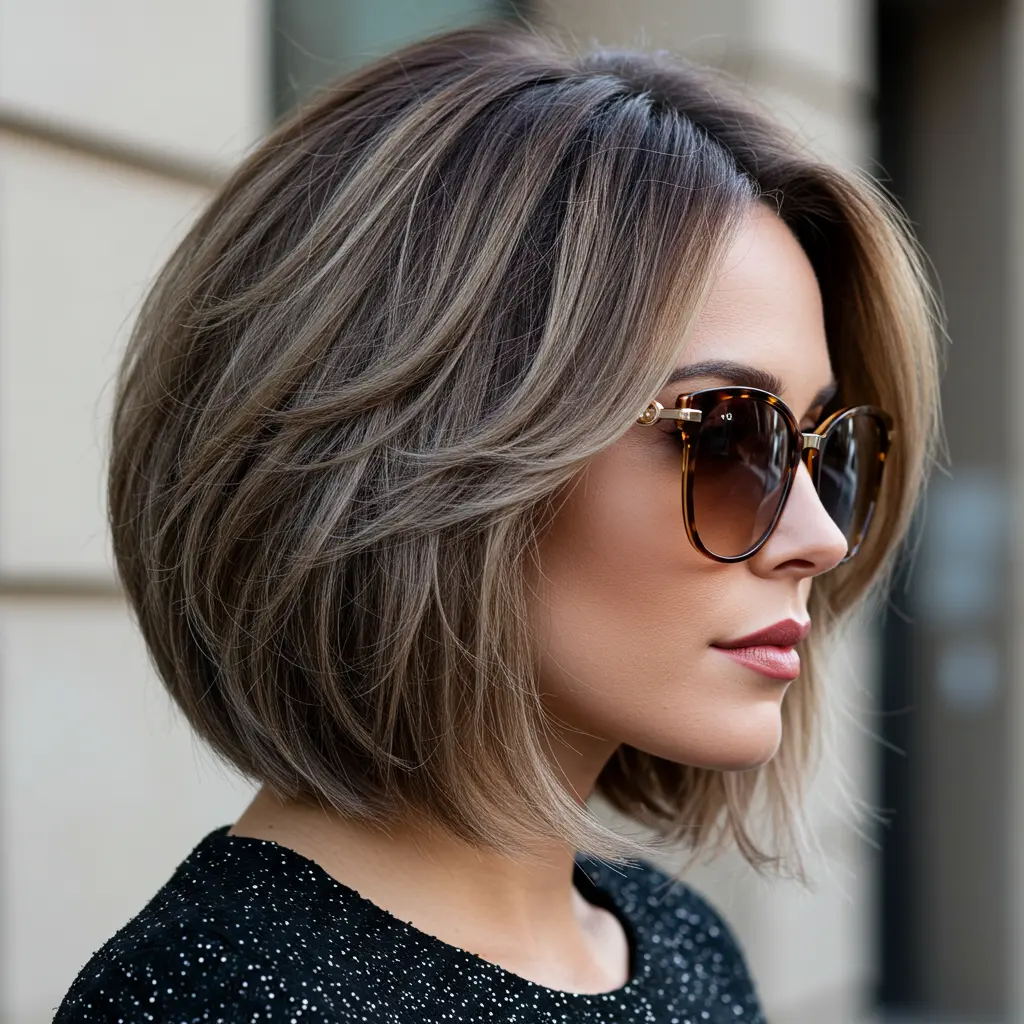 #5 Voluminous Side-Part Bob with Layers