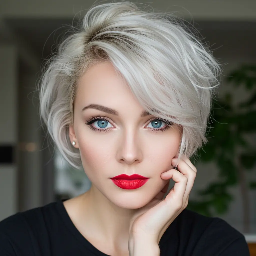 #6 Wavy Pixie Hair with Layers