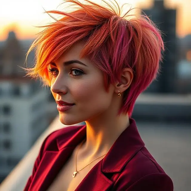 #7 Sunset Fringe Pixie