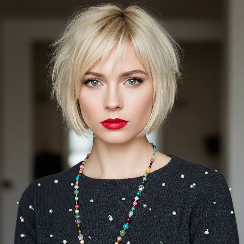 #9 Very Choppy Bob for Straight Hair