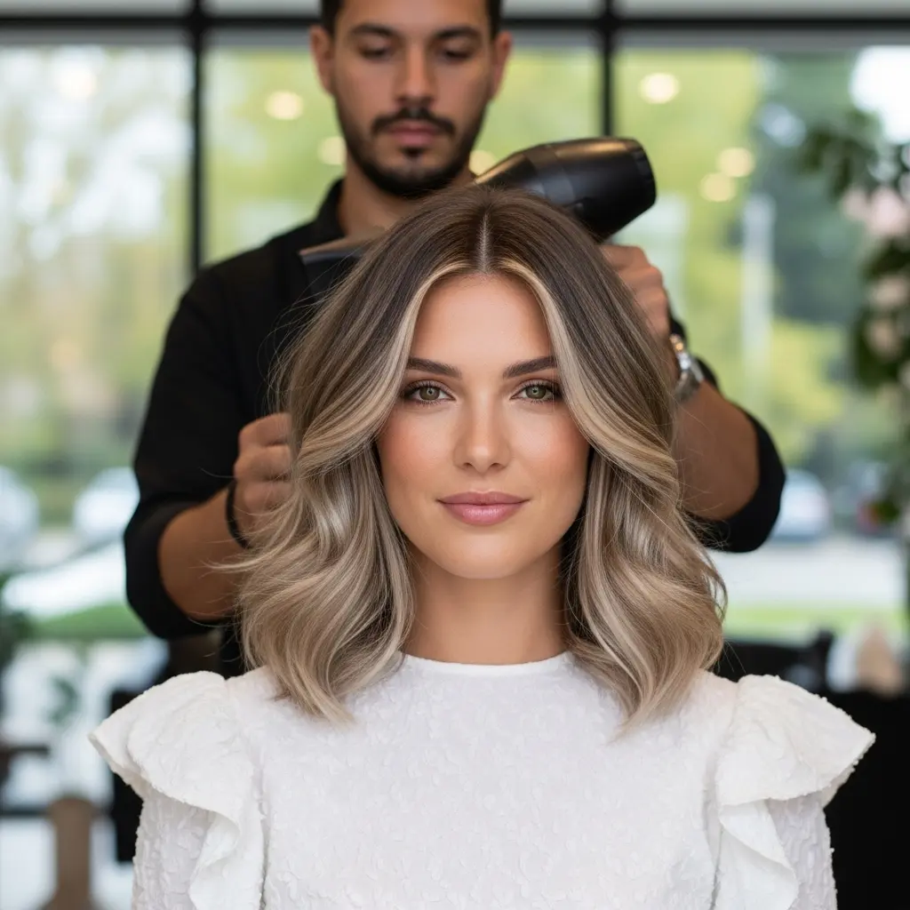 #1 Ashy Blowout Bob with Soft Layers