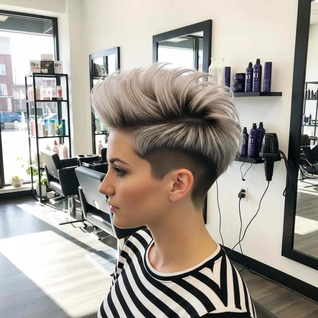 #1 Punk Pixie Cut for Platinum Short Hair
