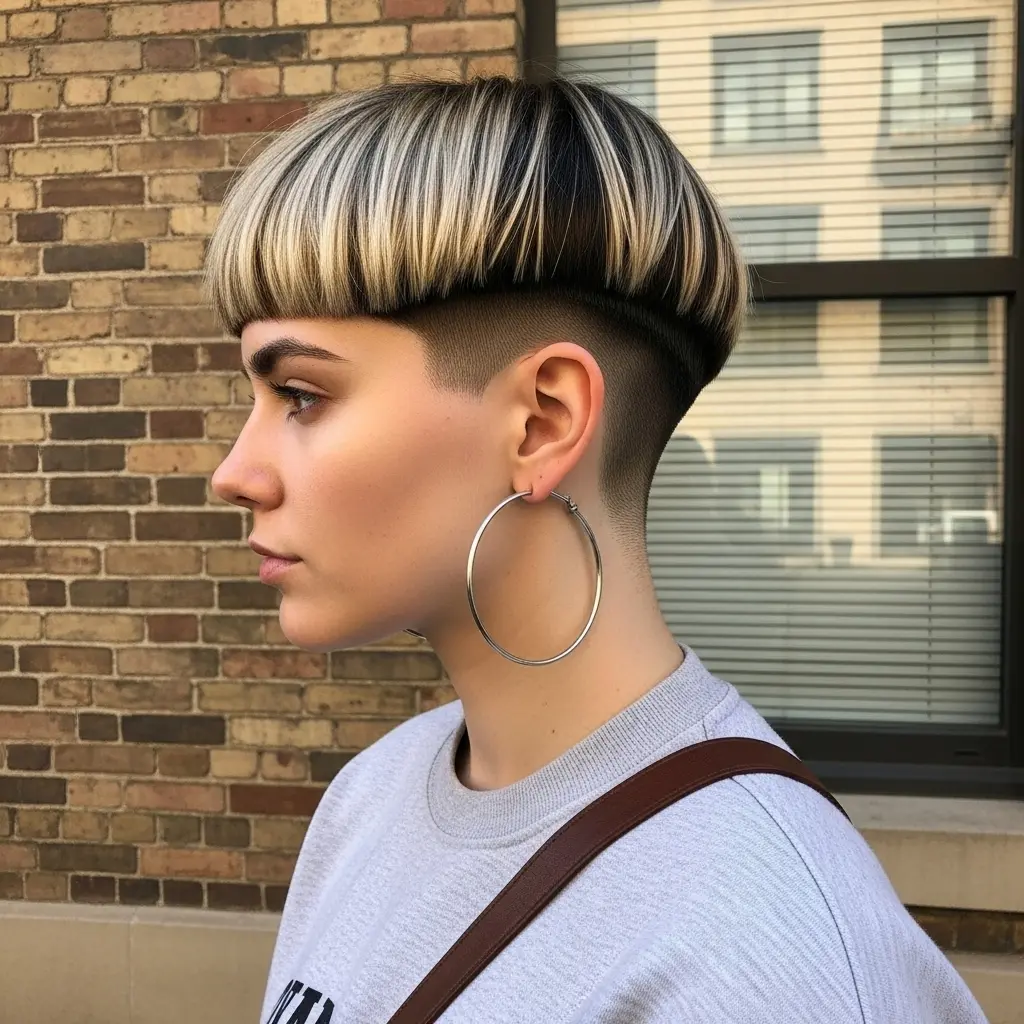 #10 Unique Asymmetrical Bowl Cut with Subtle Highlights