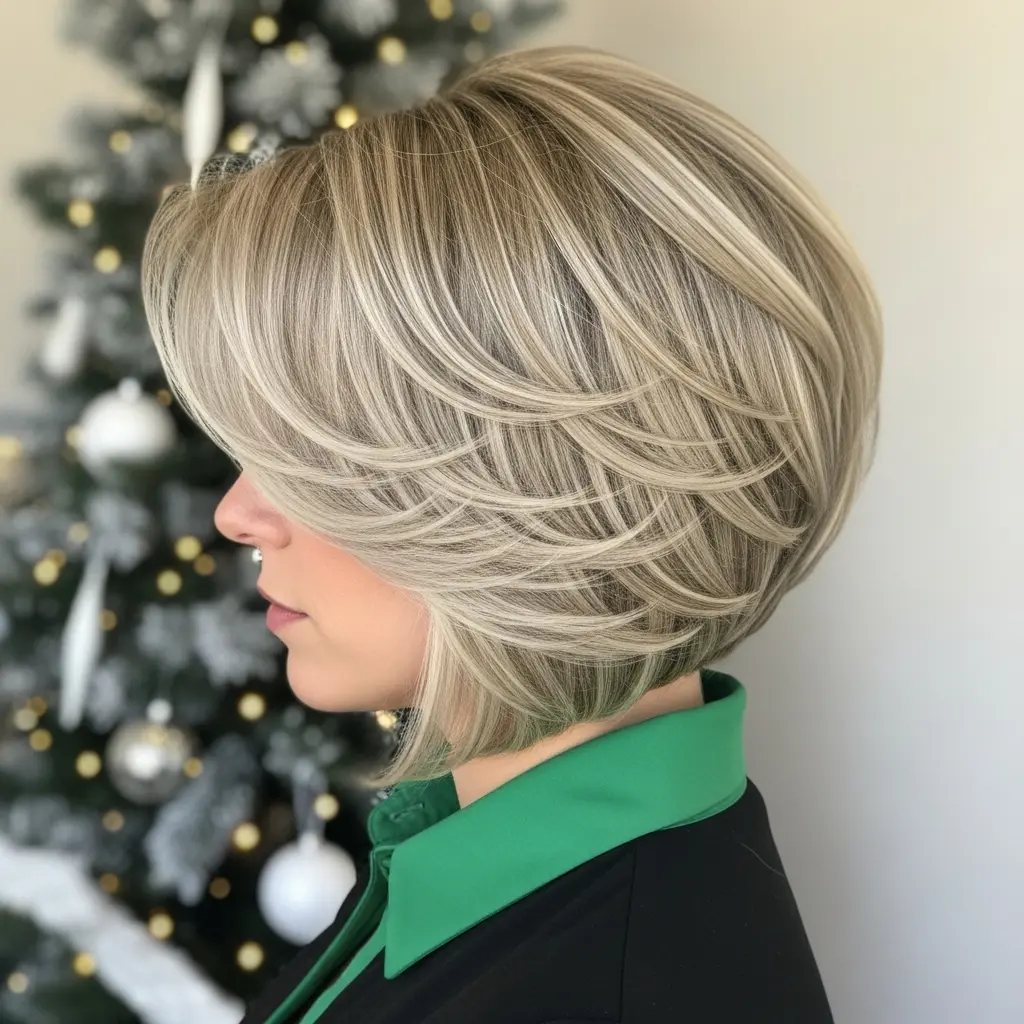 #10 Tapered Bob with Feathered Pieces